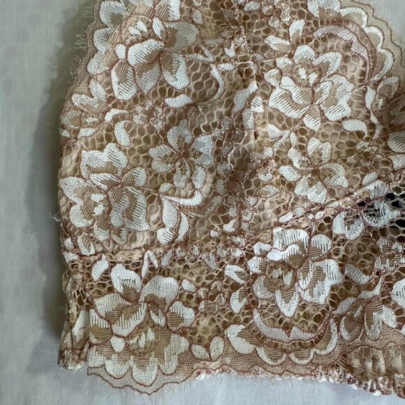 Poof Women's Pink and Cream Bra - Picture 3 of 4